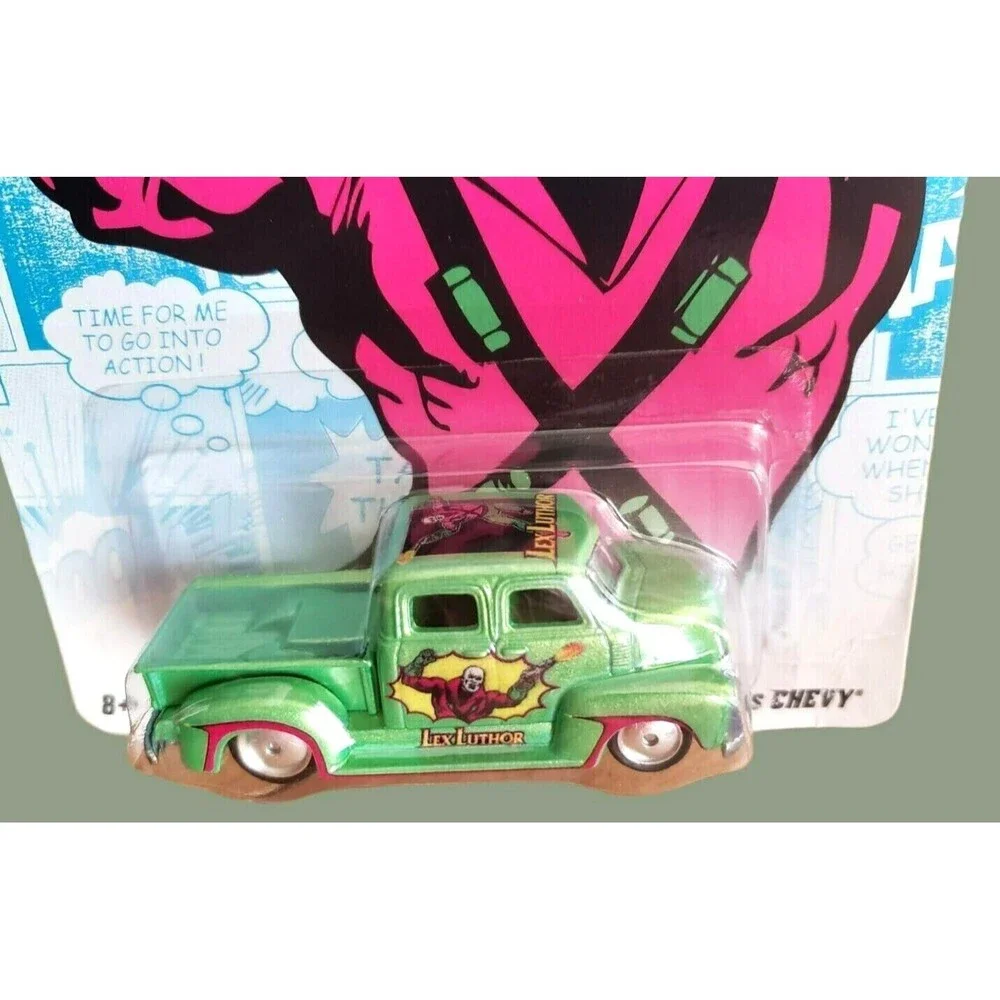2011 Hot Wheels '50s CHEVY LEX LUTHOR Green Nostalgia: DC Comics Moon Dish 1:64